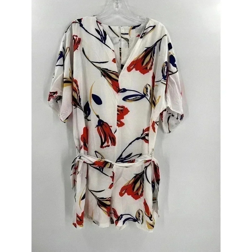 Corey Lynn Calte Anthropologie Romper Jumpsuit r Kimono Floral Petite Medium